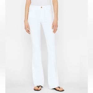Frame Le High Flare White Jeans